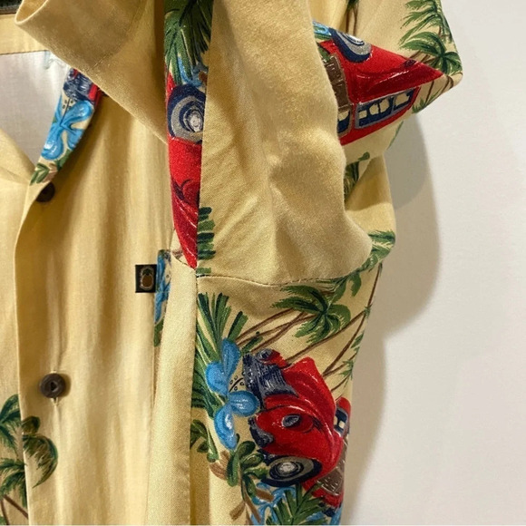 Pineapple Connection Men’s Vintage Hawaiian T Shirt Retro Car Palm Trees  Size L - Picture 4 of 15